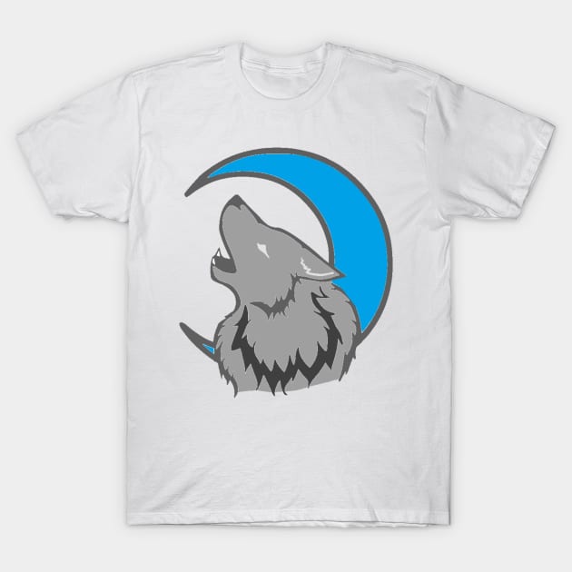 wolf and the moon T-Shirt by Tealcavern